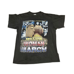 Vintage Million Woman March Shirt XXL Rap Tee 1997 Malcolm X MLK Single Stitch